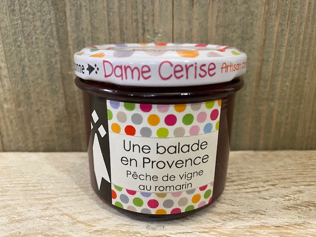 Confiture pêche au romarin , épicerie Huguette & Henri, paris