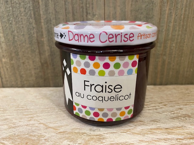 Confiture de fraise au coquelicot, épicerie Huguette & Henri, Paris
