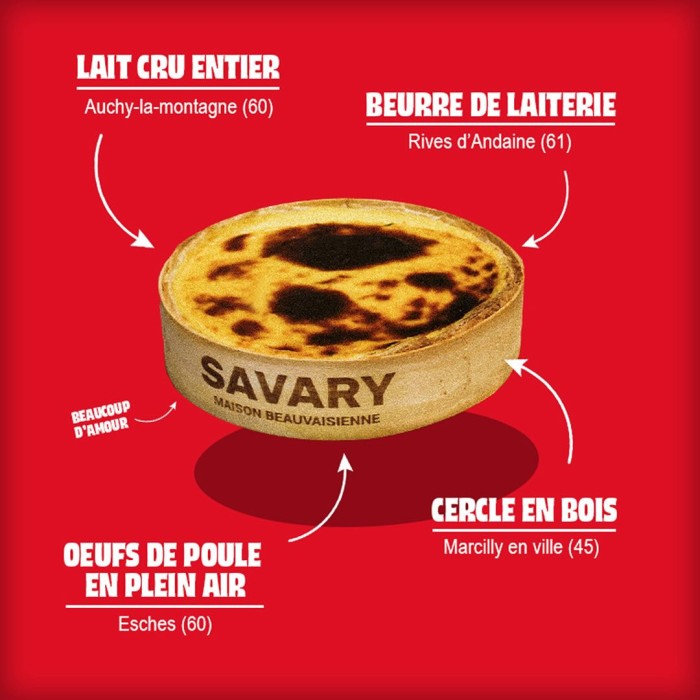 Origine des ingrédients flan Savary, épicerie Huguette & Henri, Paris 11ème