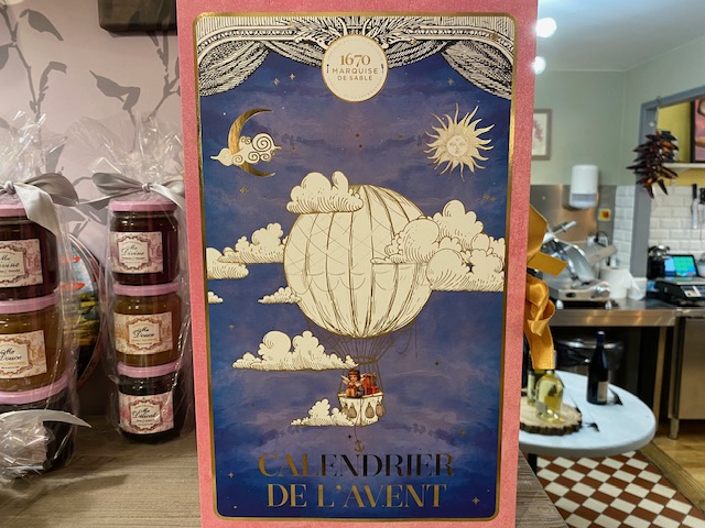 Calendrier de l'Avent avec biscuits, épicerie Huguette & Henri