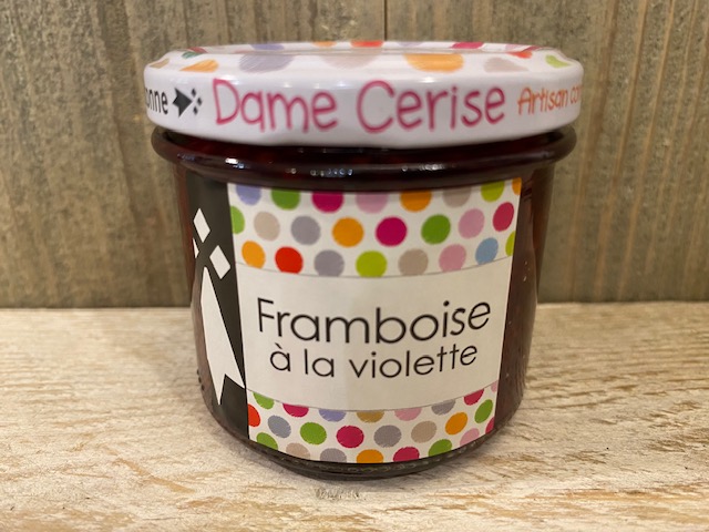 Confiture de framboise à la violette, épicerie Huguette & Henri, Paris