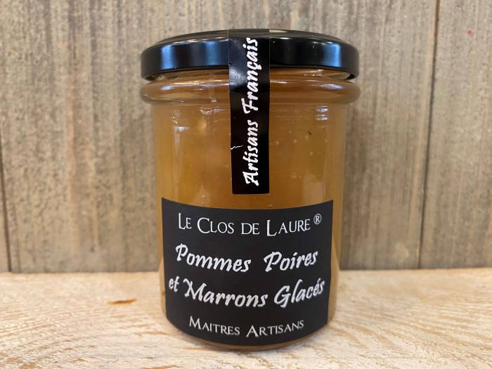 Confiture pommes poires et marrons glacés, épicerie Huguette & Henri, Paris