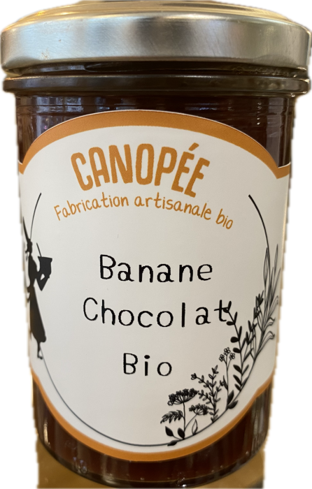 Confiture banane et chocolat bio, épicerie Huguette & Henri, Paris