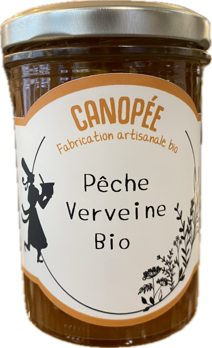 Confiture de pêche et verveine bio
