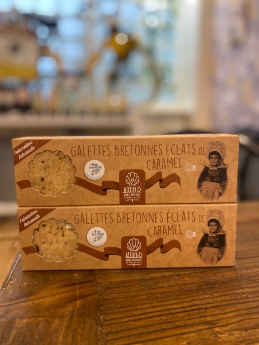 Photo des galettes bretonnes éclats de caramels de Huguette & Henri