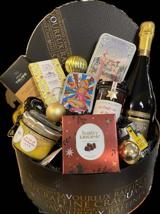 Corbeille garnie Circus, épicerie Huguette et Henri, Paris