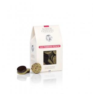 Chocolat duo framboise et chocolat, épicerie Huguette & Henri, Paris