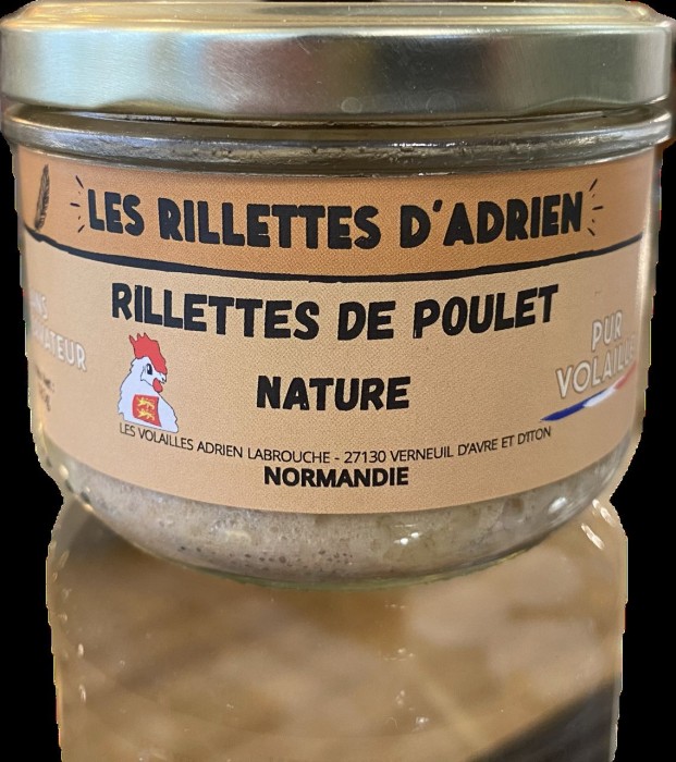 Rillettes de poulet nature, épicerie Huguette & Henri, Paris