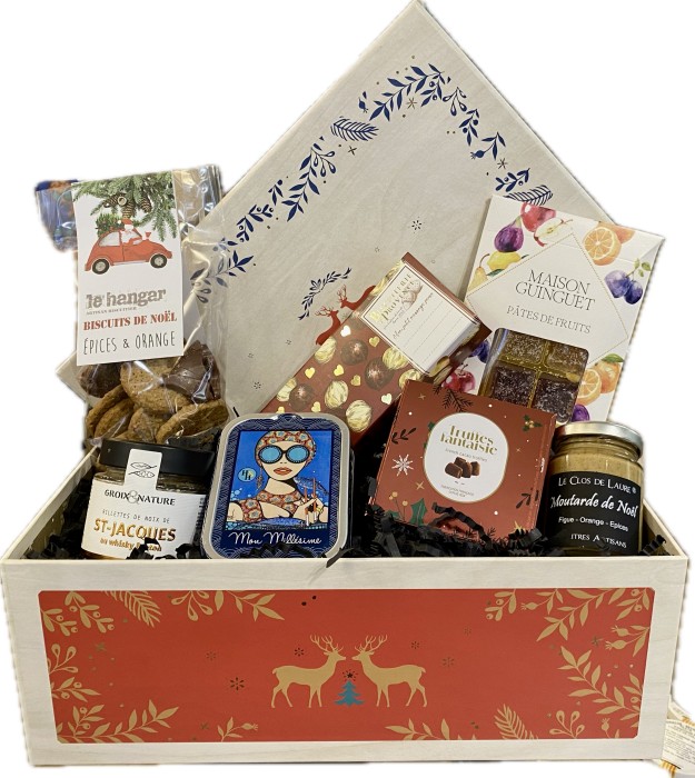 Panier garni de Noël Gabriel, épicerie Huguette & Henri, paris