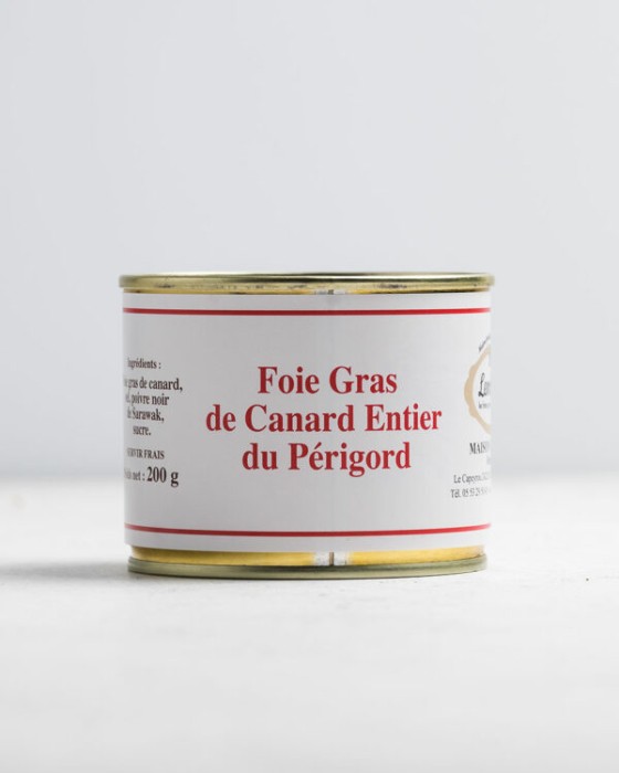Foie gras de canard en boite , épicerie Huguette & Henri, Paris