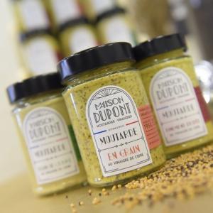 7. Moutardes de la Maison Dupont/ Maison Dupont mustards. Huguette & Henri.