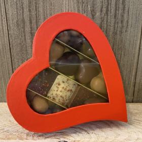 Coeur garni de chocolats, épicerie Huguette & Henri
